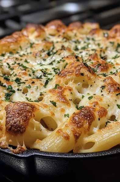 Garlic Bread Pasta Timpano