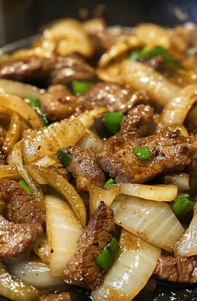 Chinese Pepper Steak Onions